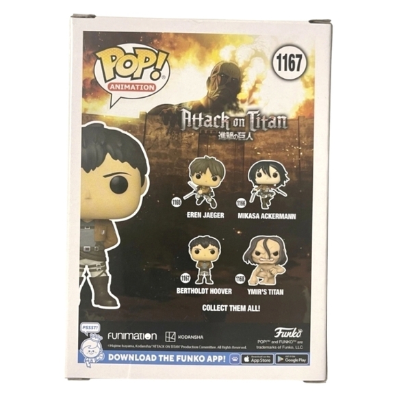 Funko Attack On Titan Bertholdt Hoover #1167 BNIB - Picture 5 of 6